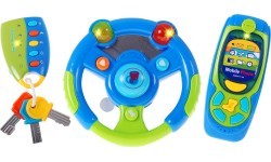 Set Of Keys Remote Control Steering Wheel Blue