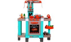 Огромная игрушечная кухня с вытяжкой розовая