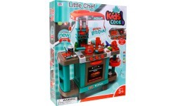 Огромная игрушечная кухня с вытяжкой розовая