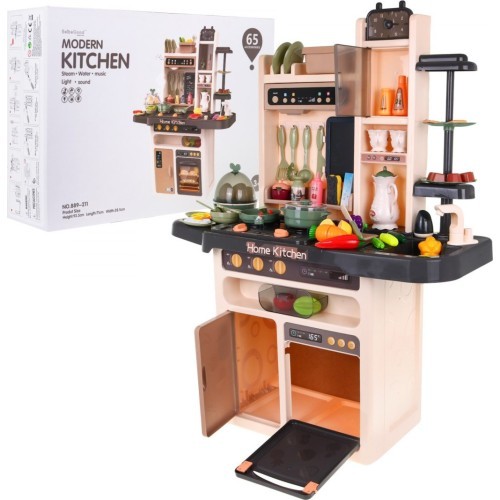 Vaikiška virtuvėlė KitchenEtte su tekančiu vandeniu, 65 dalys