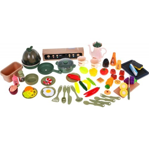 Детская кухня KitchenEtte с проточной водой, 65 предметов