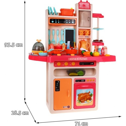 Детская кухня KitchenEtte с краном и водой, 65 предметов