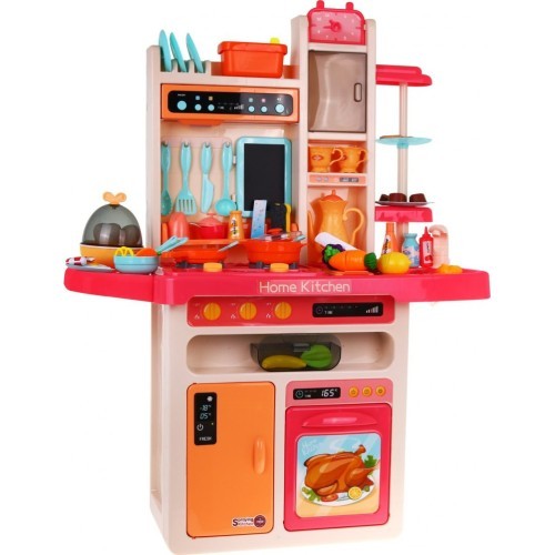 Vaikiška virtuvėlė KitchenEtte su čiaupu ir vandeniu, 65 dalys