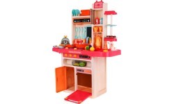 Vaikiška virtuvėlė KitchenEtte su čiaupu ir vandeniu, 65 dalys