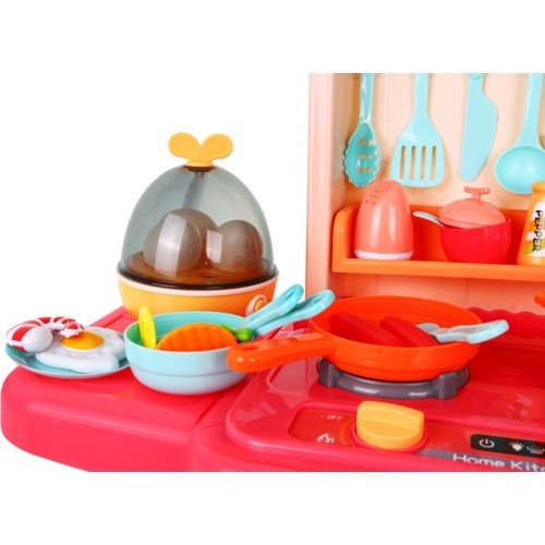 Детская кухня KitchenEtte с краном и водой, 65 предметов