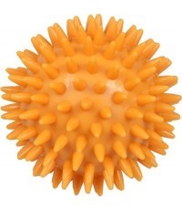 YATE masažinis kamuoliukas su spygliukais, 7,8 cm, geltonas