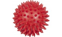 Массажный мяч с шипами YATE Hedgehog, 9,2 см, красный