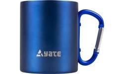 YATE Mug with carabiner COLOR 0,3 l stainless steel - blue