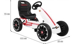 Kartingas Abarth, baltas