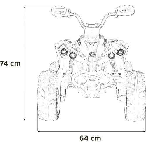 Keturratis Maverick ATV, mėlynas