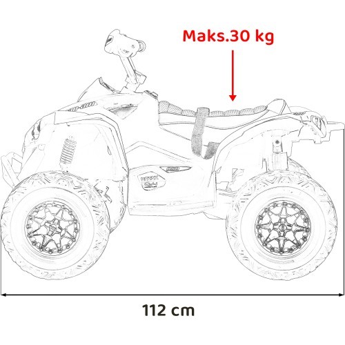 Keturratis Maverick ATV baltas