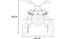 Keturratis Maverick ATV baltas