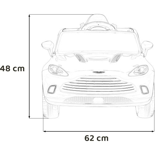Elektromobilis Aston Martin DBX, raudonas