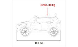 Электромобиль Aston Martin DBX, красный