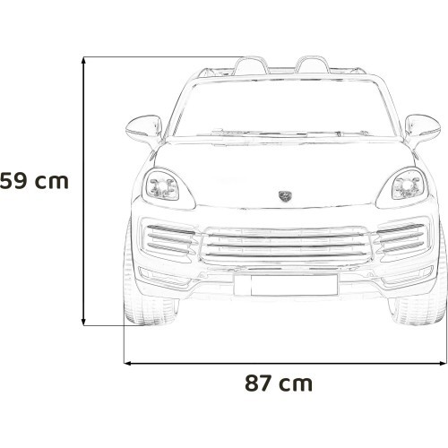 Elektromobilis Porsche Cayenne S, baltas