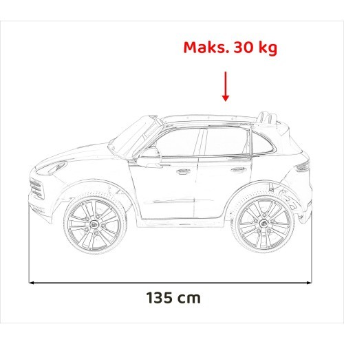 Elektromobilis Porsche Cayenne S, baltas