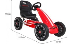 Kartingas ABARTH, raudonas
