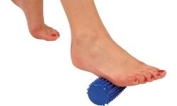 MVS Massage roller with spikes 15 cm blue