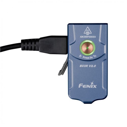 Fenix E03R V2.0 LED žibintuvėlis, mėlynas