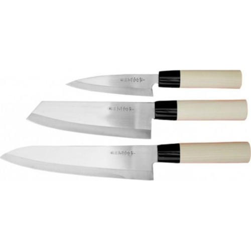 Satake Megumi peilių rinkinys, 3 vnt. (Chef/Bunka/universalus)