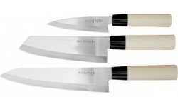 Набор ножей Satake Megumi, 3 шт. (Chef/Bunka/универсальный)
