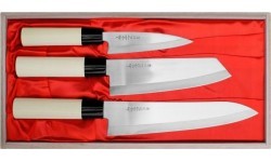 Satake Megumi peilių rinkinys, 3 vnt. (Chef/Bunka/universalus)
