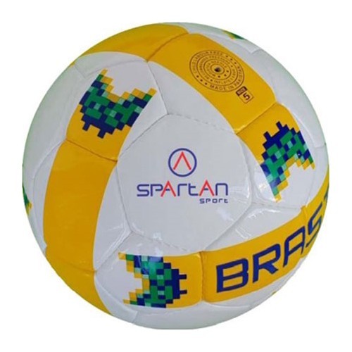 Football Ball SPARTAN Brasil Cordlay - White-Yellow