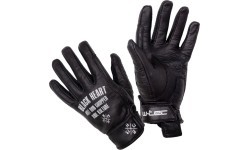 Leather Summer Motorcycle Gloves W-TEC Black Heart Darios - Black