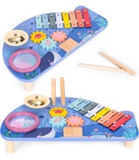Музыкальный столик с инструментами, морская тема, ECOTOYS