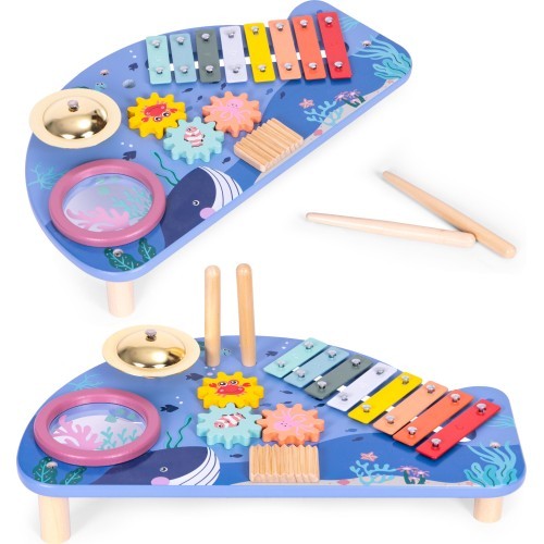 Muzikinis stalas su instrumentais, jūrų tema, ECOTOYS