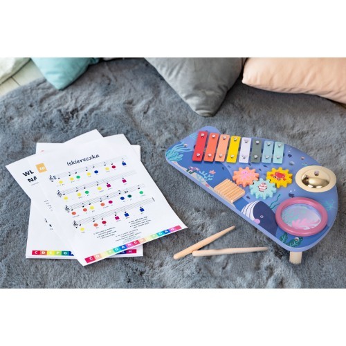 Muzikinis stalas su instrumentais, jūrų tema, ECOTOYS