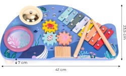 Muzikinis stalas su instrumentais, jūrų tema, ECOTOYS
