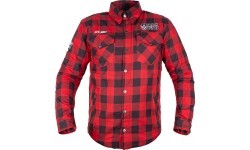 Motorcycle Shirt W-TEC Black Heart Rattlesneak - červeno-černá kostkovaná