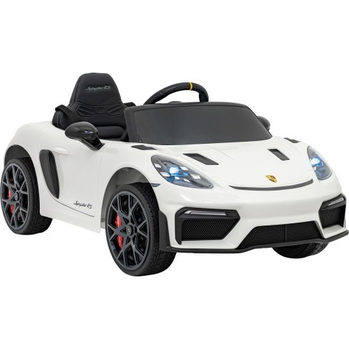 Elektromobilis Porsche Spyder RS 718, baltas