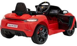 Elektromobilis Porsche 718 Spyder RS, raudonas
