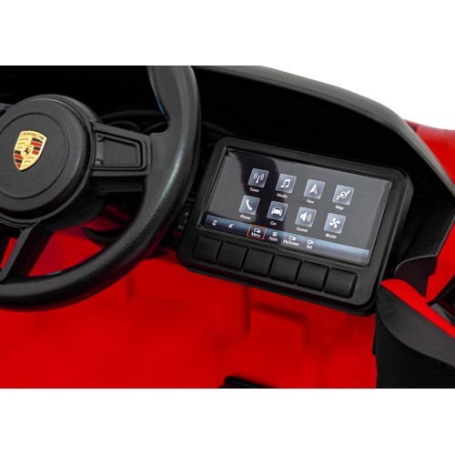 Elektromobilis Porsche 718 Spyder RS, raudonas