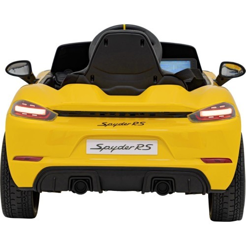 Elektromobilis Porsche Spyder RS 718, geltonas MP4