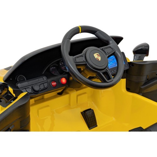 Elektromobilis Porsche Spyder RS 718, geltonas MP4
