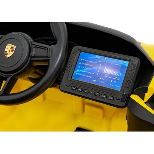 Электромобиль Porsche Spyder RS 718, жёлтый MP4
