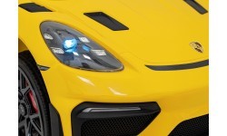 Elektromobilis Porsche Spyder RS 718, geltonas MP4