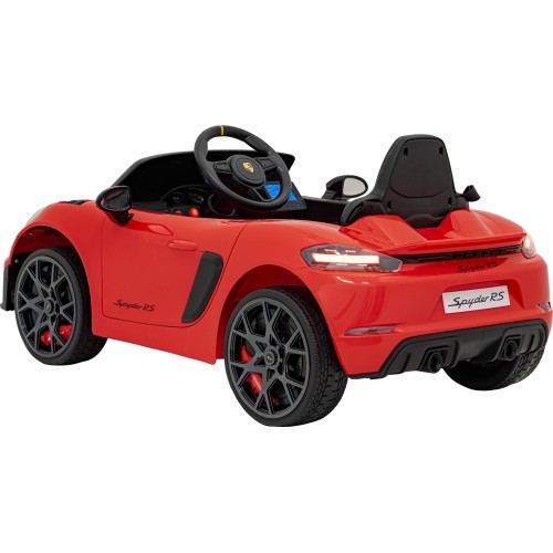Elektromobilis Porsche Spyder RS 718 raudonas MP4