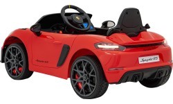 Elektromobilis Porsche Spyder RS 718 raudonas MP4