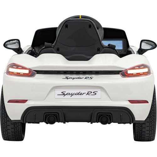 Электромобиль Porsche Spyder RS 718, белый, MP4
