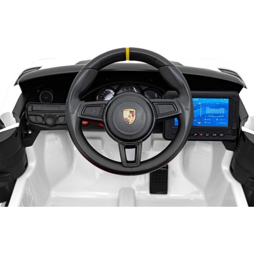Электромобиль Porsche Spyder RS 718, белый, MP4