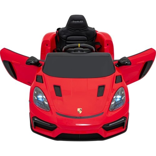 Elektromobilis Porsche Spyder RS 718 raudonas MP4