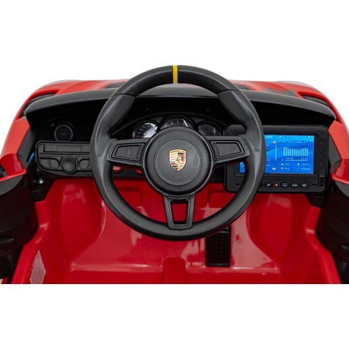 Elektromobilis Porsche Spyder RS 718 raudonas MP4
