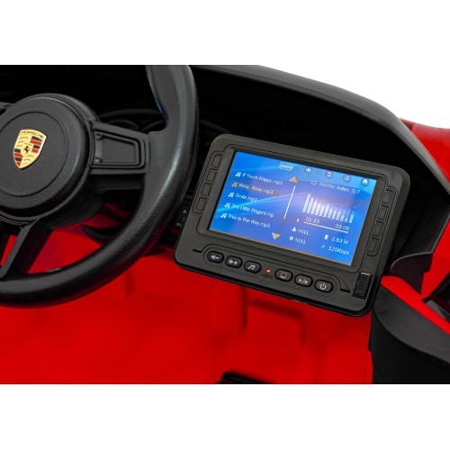 Электромобиль Porsche Spyder RS 718 красный MP4