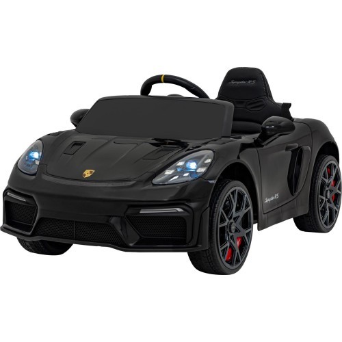 Vaikų elektromobilis Porsche Spyder RS 718 juodas MP4