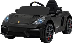 Vaikų elektromobilis Porsche Spyder RS 718 juodas MP4