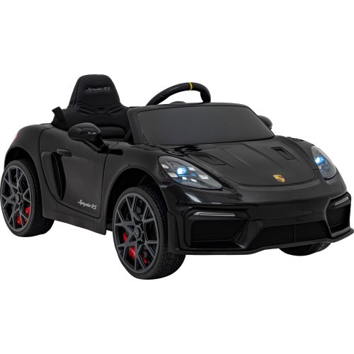 Детский электромобиль Porsche Spyder RS 718 чёрный MP4
